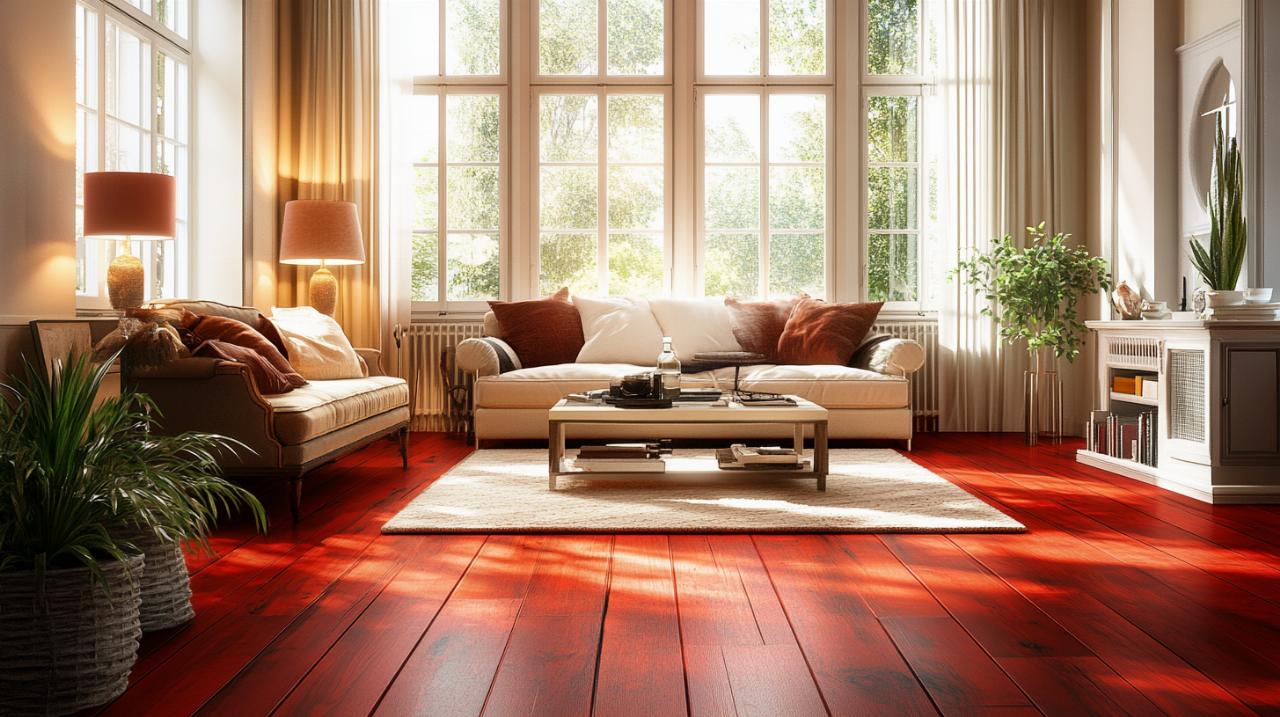 Transforma tu espacio: ideas de colores para paredes con parquet rojo